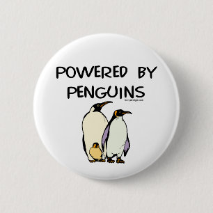 Angetrieben durch Pinguine Button