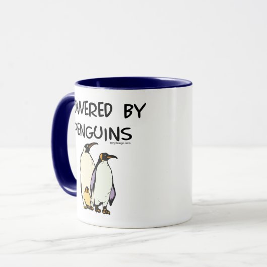 Angetrieben durch Pinguine Tasse (Vorderseite Links)