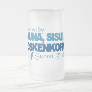 Angetrieben durch Sauna-, Sisu- u. Kossu-Tasse Mattglas Bierglas