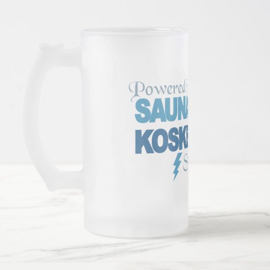 Angetrieben durch Sauna-, Sisu- u. Kossu-Tasse Mattglas Bierglas (Links)