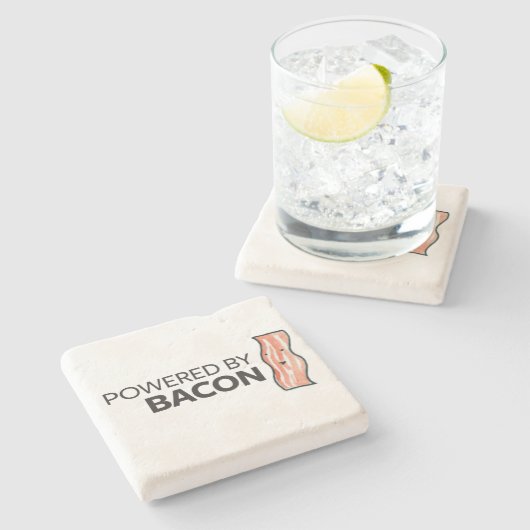 Angetrieben durch Speck Steinuntersetzer (Seitenansicht)