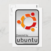 Angetrieben durch Ubuntu-Postkarte Postkarte (Vorne/Hinten)