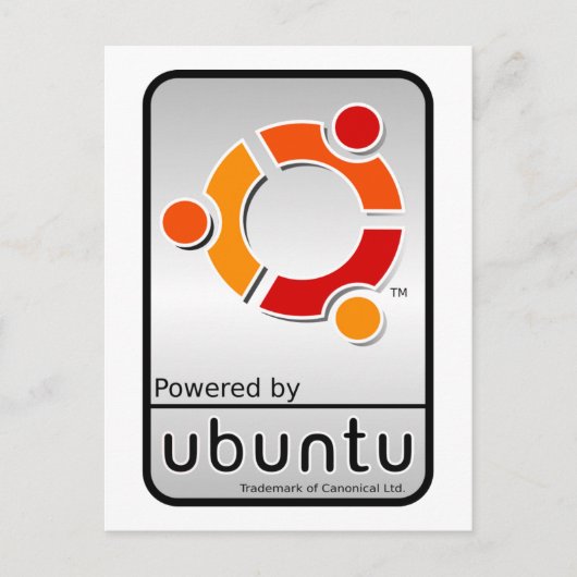 Angetrieben durch Ubuntu-Postkarte Postkarte (Vorderseite)