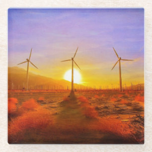 Angetrieben durch Wind Glasuntersetzer