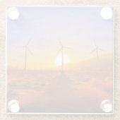 Angetrieben durch Wind Glasuntersetzer (Rückseite)