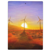 Angetrieben durch Wind Klemmbrett (Rückseite)