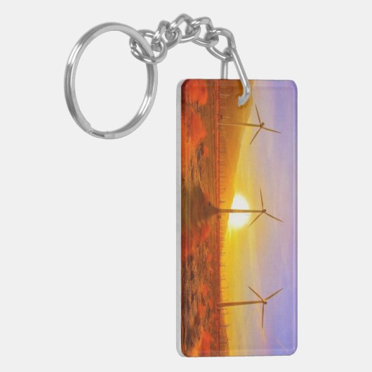 Angetrieben durch Wind Schlüsselanhänger (Vorderseite links)