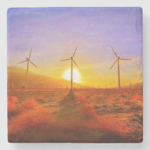 Angetrieben durch Wind Steinuntersetzer