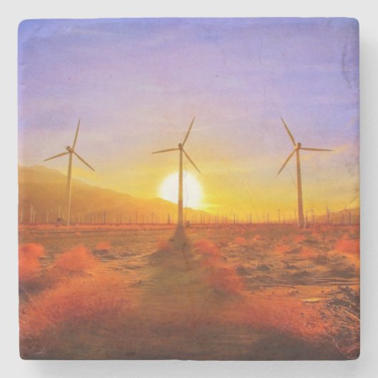 Angetrieben durch Wind Steinuntersetzer (Vorderseite)