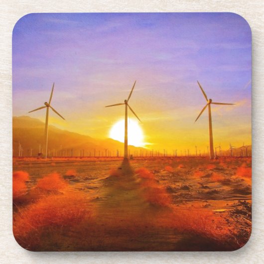 Angetrieben durch Wind Untersetzer (Vorderseite)