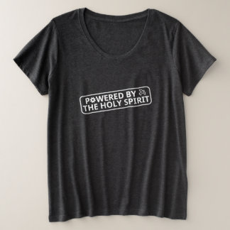 Angetrieben vom Heiligen Geist (quadratisch) weiß Große Größe T-Shirt