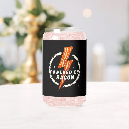 Angetrieben von Bacon Lustige Retro-Foodie-Ästheti Dosenglas (Insitu (Hochzeit))