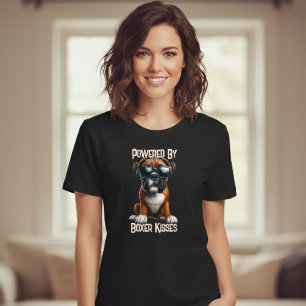 Angetrieben von Boxer Küssen – Lustiges Boxer-Hund T-Shirt