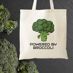 Angetrieben von Broccoli Reusable Canvas Grocery Tragetasche
