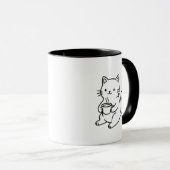 Angetrieben von Coffee Cat Tasse (VorderseiteRechts)