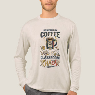 Angetrieben von Coffee Classroom Chaos Lehrer T-Sh Tri-Blend Shirt