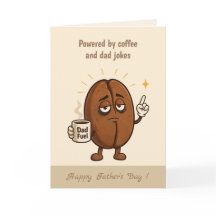 Angetrieben von Coffee Cute Coffee Bean Vatertag