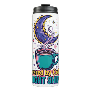 Angetrieben von Coffee Night Shift Travel Mug Thermosbecher