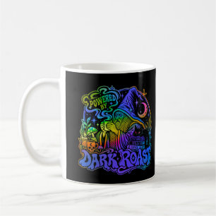Angetrieben von Dark Roast Lustiger Zauberer Kaffe Kaffeetasse
