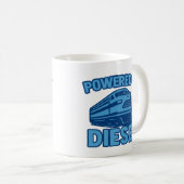 Angetrieben von Diesel-Retro-Zug-Design Kaffeetasse (VorderseiteRechts)