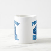 Angetrieben von Diesel-Retro-Zug-Design Kaffeetasse (Mittel)