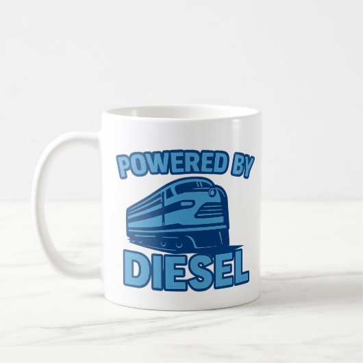 Angetrieben von Diesel-Retro-Zug-Design Kaffeetasse (Links)