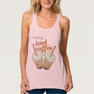Angetrieben von eisgekühltem Kaffee. Geschenk für Tank Top