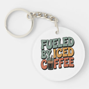 Angetrieben von Eiskaffee Schlüsselanhänger
