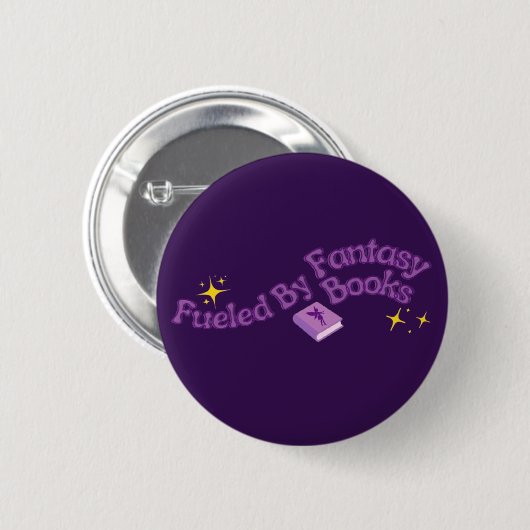 Angetrieben von Fantasy-Büchern Button (Vorne & Hinten)