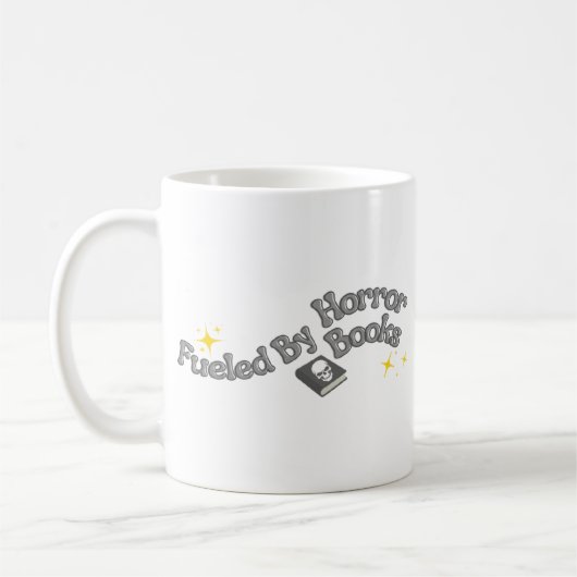Angetrieben von Horrorbüchern Kaffeetasse (Links)