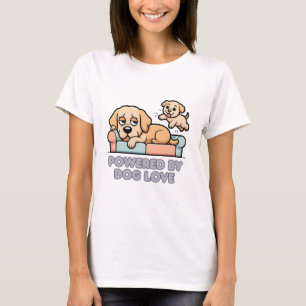 Angetrieben von Hunde Liebe Süßer Welpe Lustiger H T-Shirt