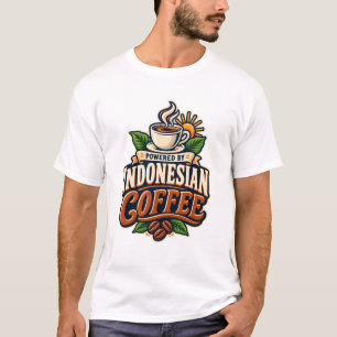 Angetrieben von indonesischem Kaffee im Vintage-St T-Shirt