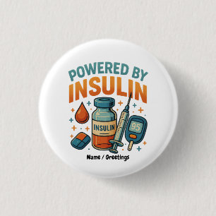 Angetrieben von Insulin Diabetes Awareness Funny Z Button