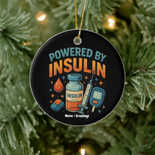 Angetrieben von Insulin Diabetes Awareness Funny Z Keramik Ornament
