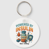 Angetrieben von Insulin Diabetes Awareness Funny Z Schlüsselanhänger (Vorderseite)