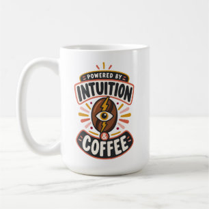 Angetrieben von Intuition & Kaffee Retro Boho Tass Kaffeetasse