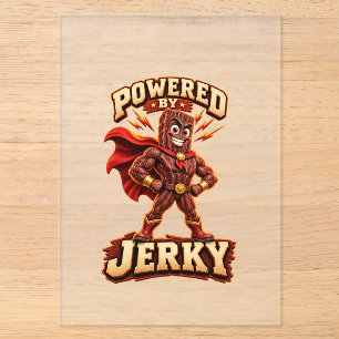 Angetrieben von Jerky Superhero Acryleinladungen
