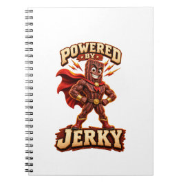 Angetrieben von Jerky Superhero Notizblock