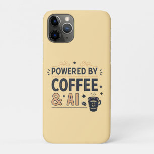 Angetrieben von Kaffee & AI Retro-Tech-Vektor Case-Mate iPhone Hülle