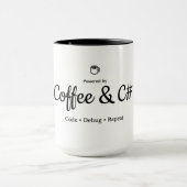 Angetrieben von Kaffee & C# | Programmierer Kaffee Tasse (Zentrum)
