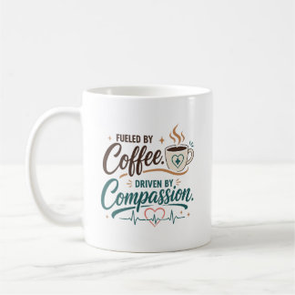 Angetrieben von Kaffee Danke Krankenpfleger Kaffeetasse