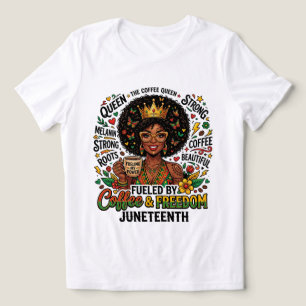 Angetrieben von Kaffee & Freiheit Juneteenth-Shirt Tri-Blend Shirt