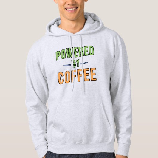 Angetrieben von Kaffee Hoodie (Vorderseite)
