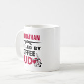 Angetrieben von Kaffee & Judo Lustig Cool Kaffeetasse (Vorderseite Links)