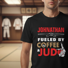 Angetrieben von Kaffee & Judo Lustig Cool Tri-Blend Shirt