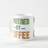 Angetrieben von Kaffee Kaffeetasse (Vorderseite Links)