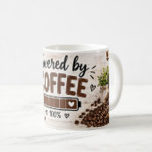 Angetrieben von Kaffee Kaffeetasse (VorderseiteRechts)