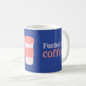 Angetrieben von Kaffee Kaffeetasse (VorderseiteRechts)