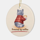 Angetrieben von Kaffee Keramik Ornament (Links)