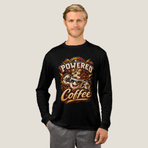 Angetrieben von Kaffee – Lustiges Kaffeeliebhaber Tri-Blend Shirt